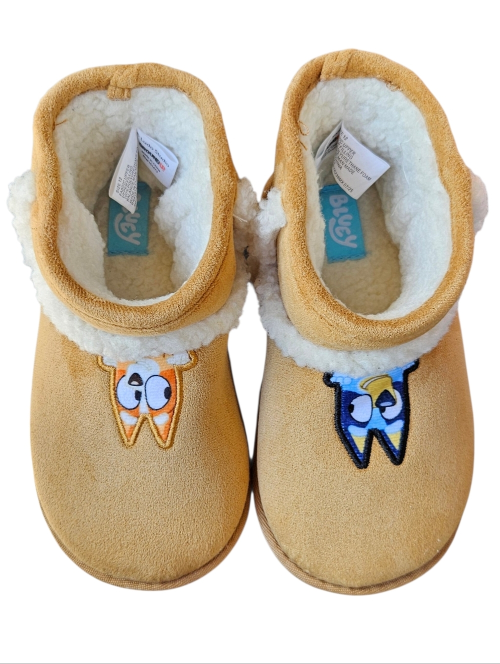 Toddler Bluey & Bingo Faux Suede Faux Fur Platform Boots Size 12